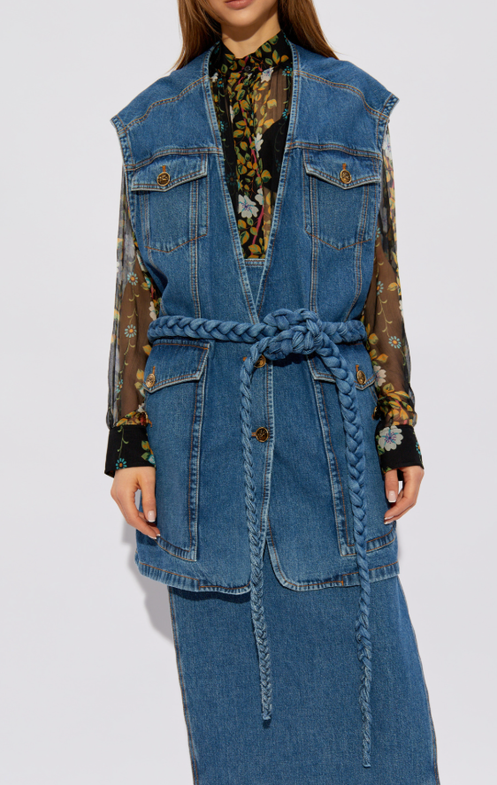 Etro Long Denim Vest