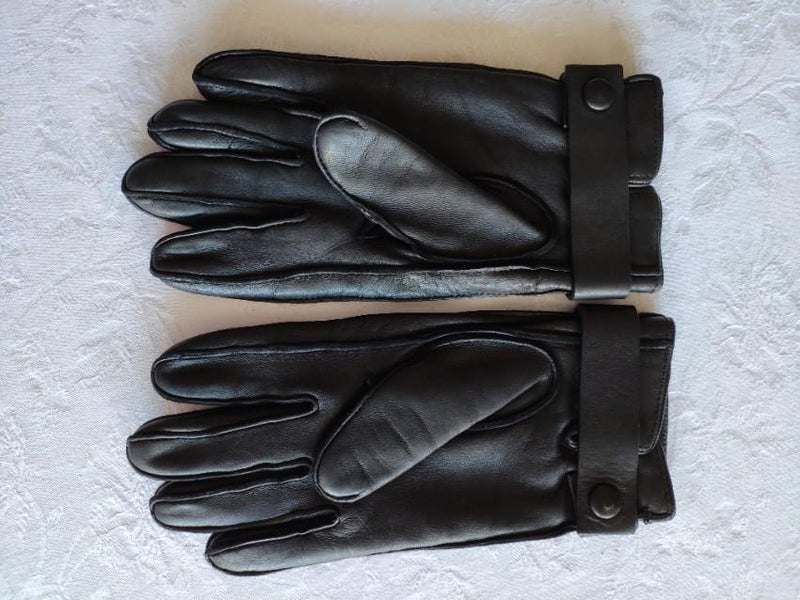Dolce & Gabbana DG Black Leather Gloves