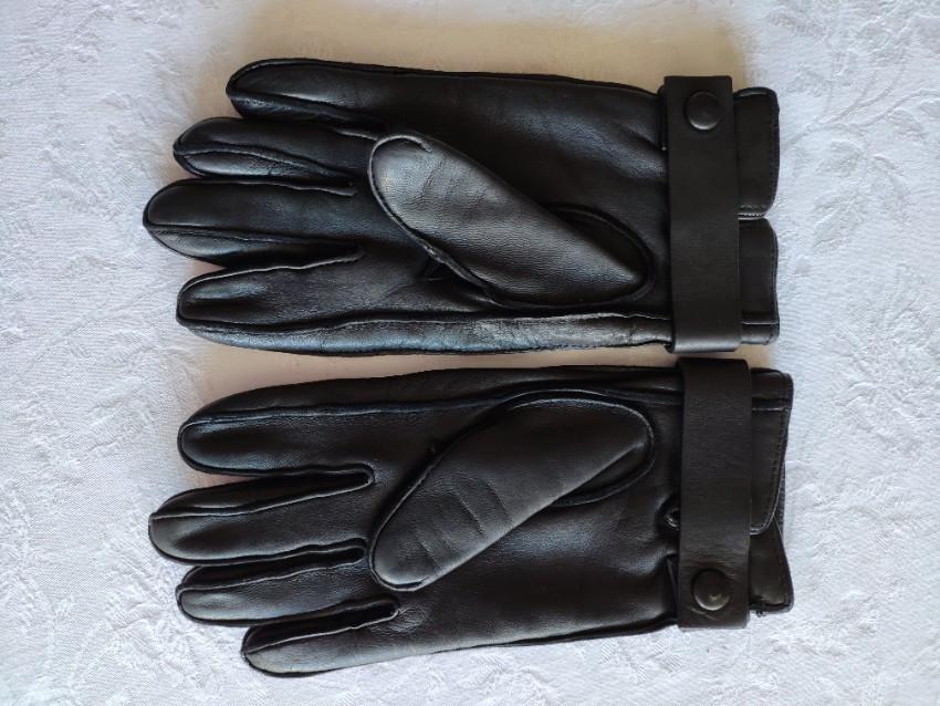 Dolce & Gabbana DG Black Leather Gloves