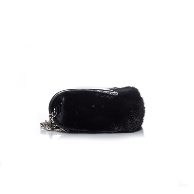 Givenchy Black Mink and leather crossbody bag