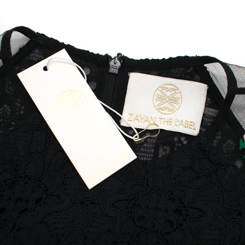 Zayan The Label Juno Black Embellished Sequin Dress