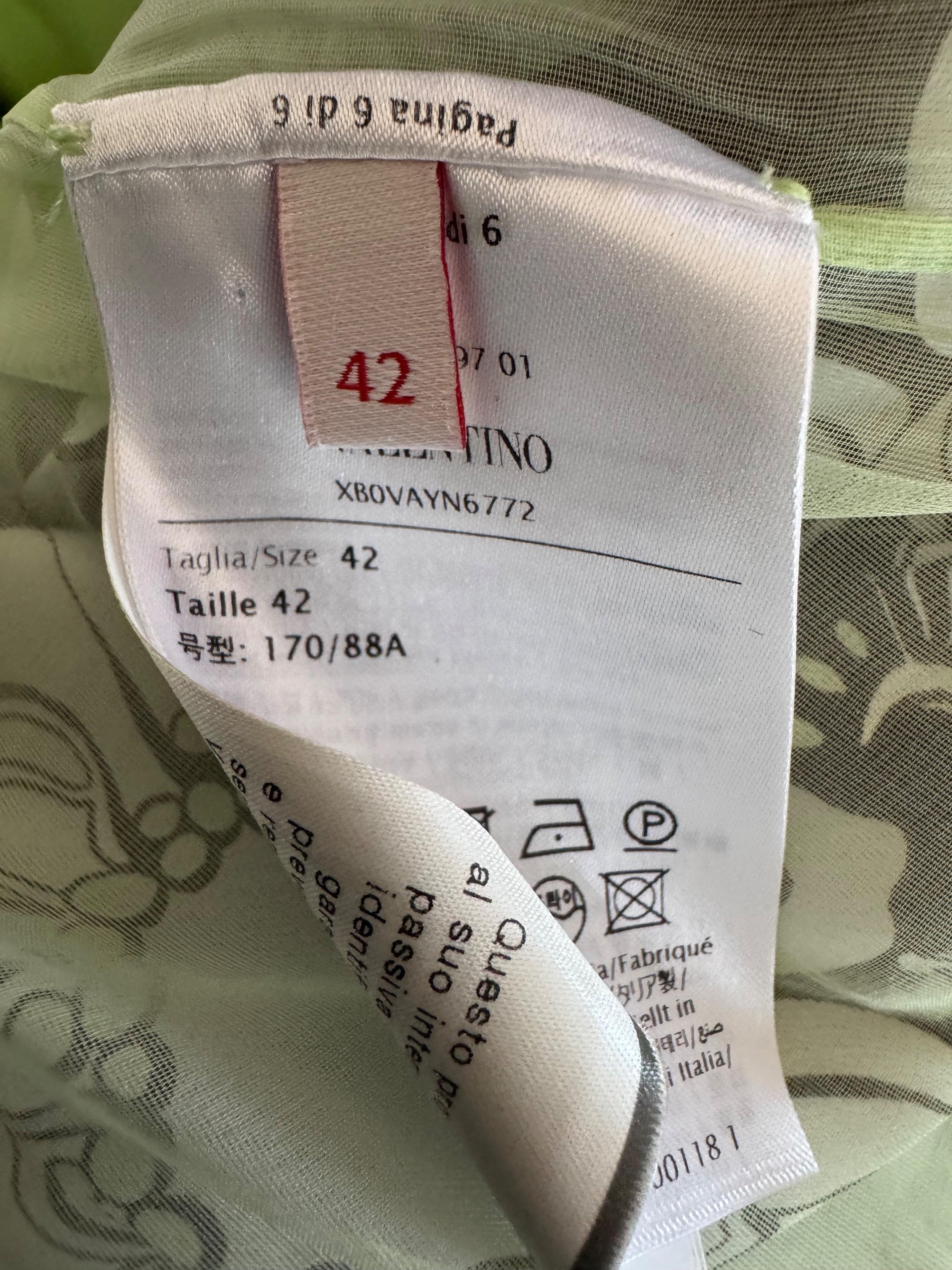 Valentino Floral Print Silk Mini Dress