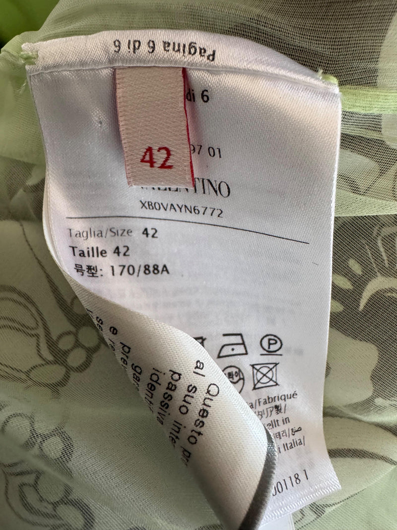 Valentino Floral Print Silk Mini Dress