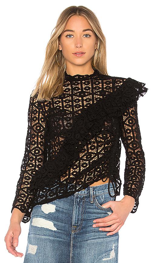 Iro Black Lamata Ruffle Top