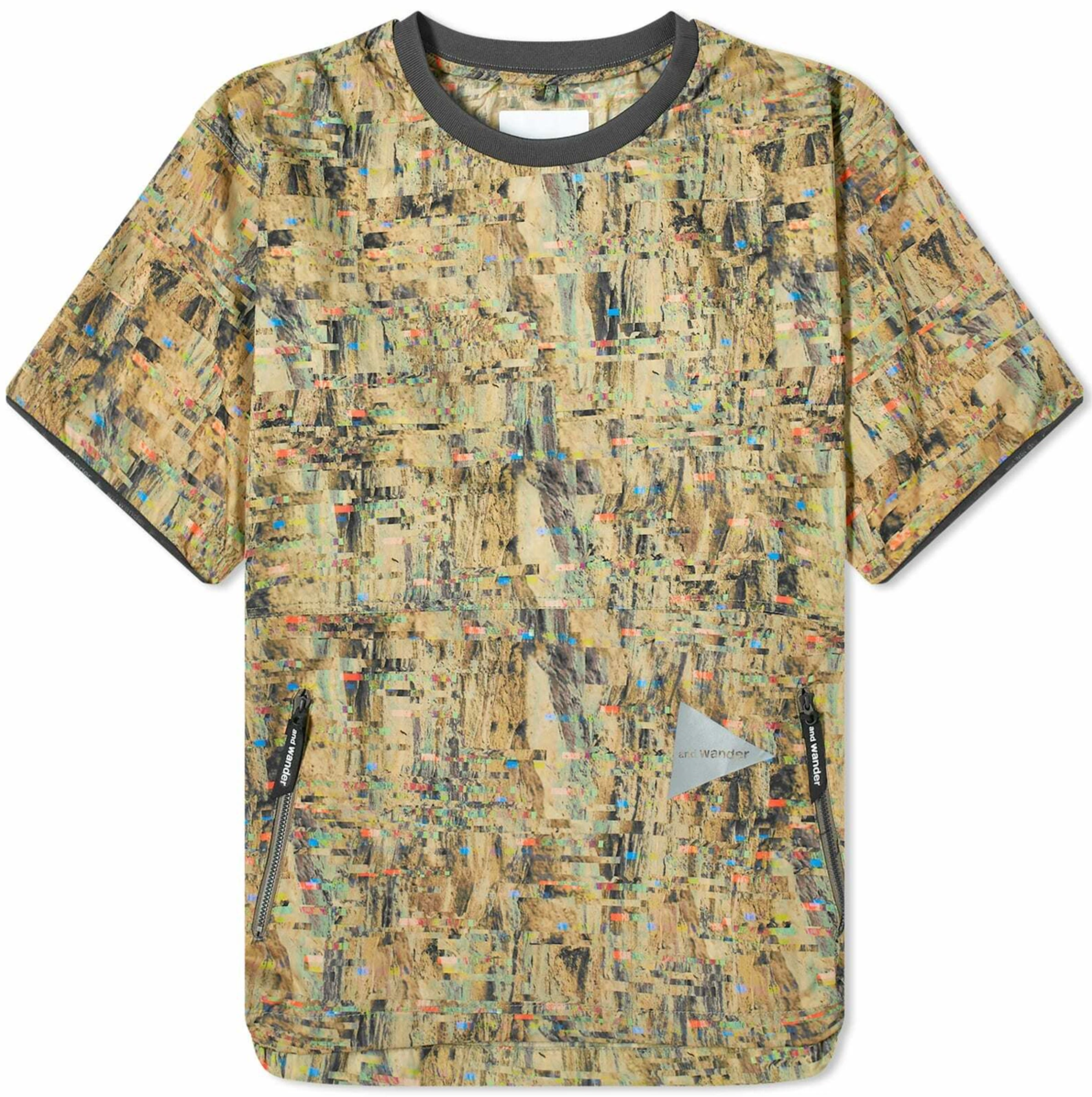 And Wander Printed Pertex Wind T-Shirt