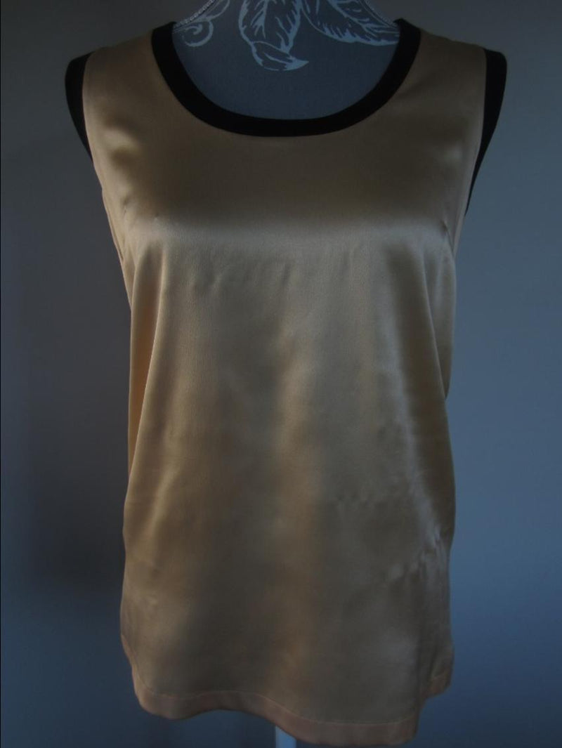 Dolce & Gabbana pale orange silk vest top