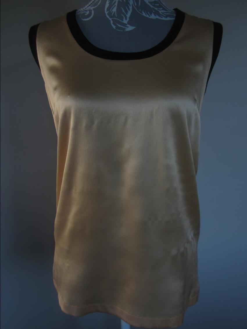 Dolce & Gabbana pale orange silk vest top