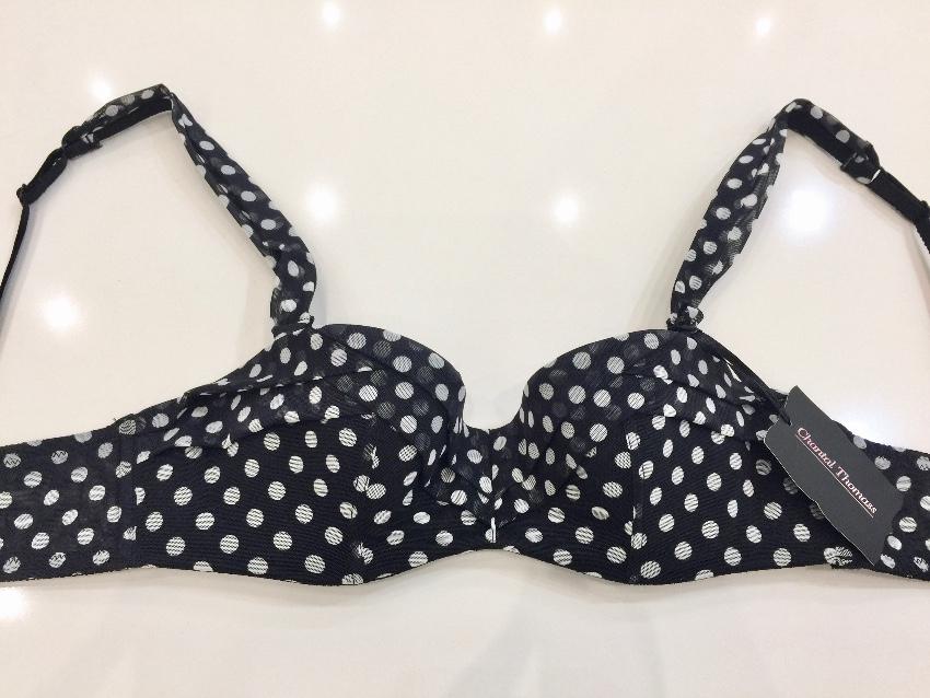 Chantal Thomass Polka-Dot Tulle Pad Strapless Bra & Skirted Thong Set