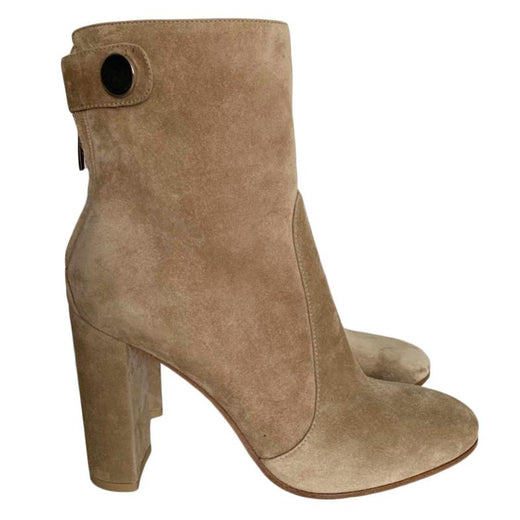 Gianvito Rossi Beige Suede Ankle Boots