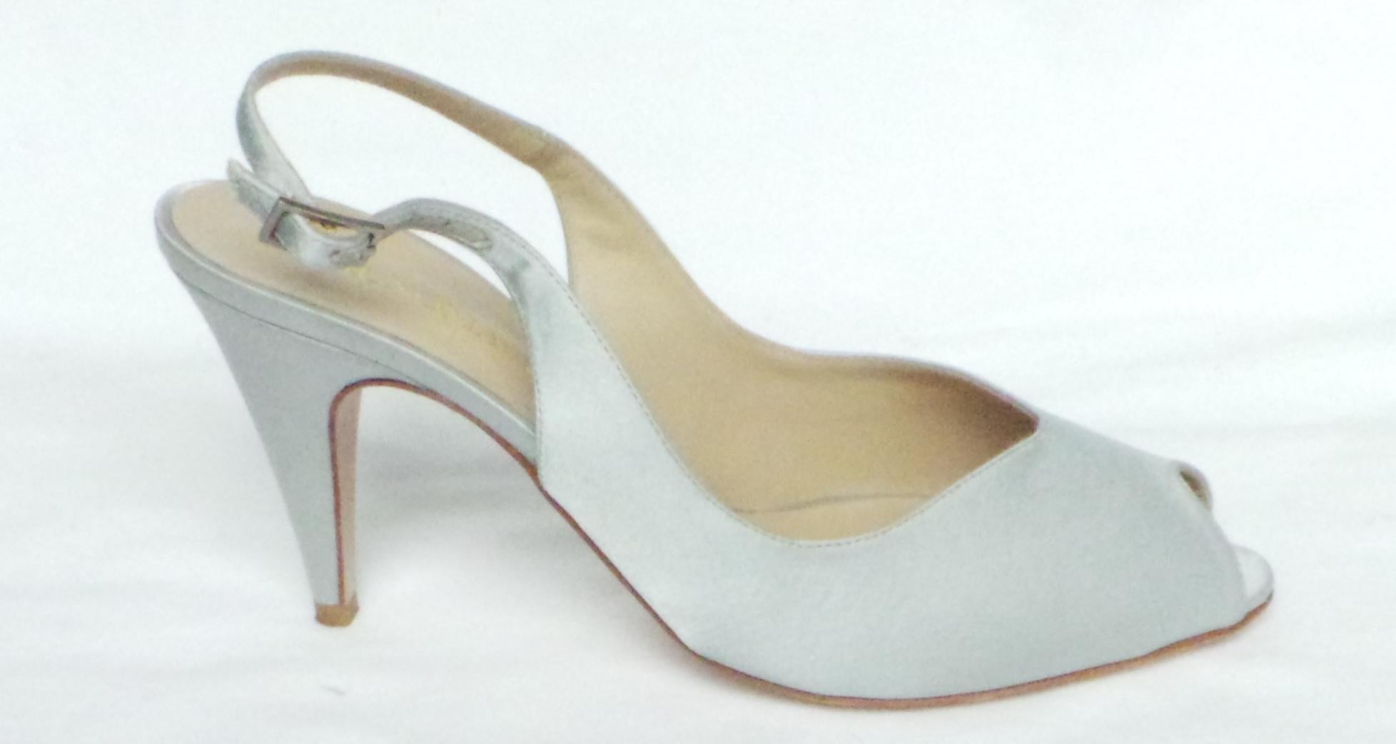 Bruno Malgi satin sling back shoes