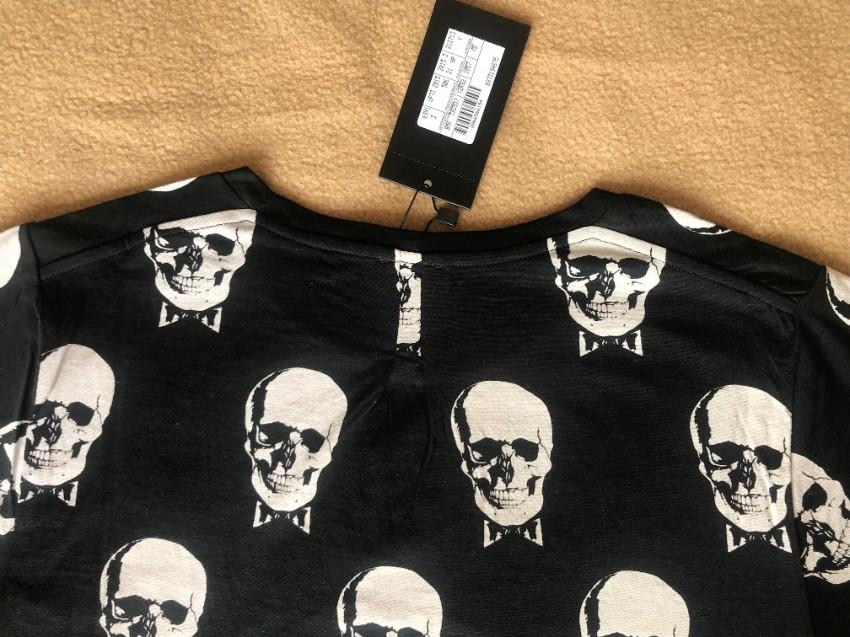 Saint Laurent Black & White Skull Print T-Shirt