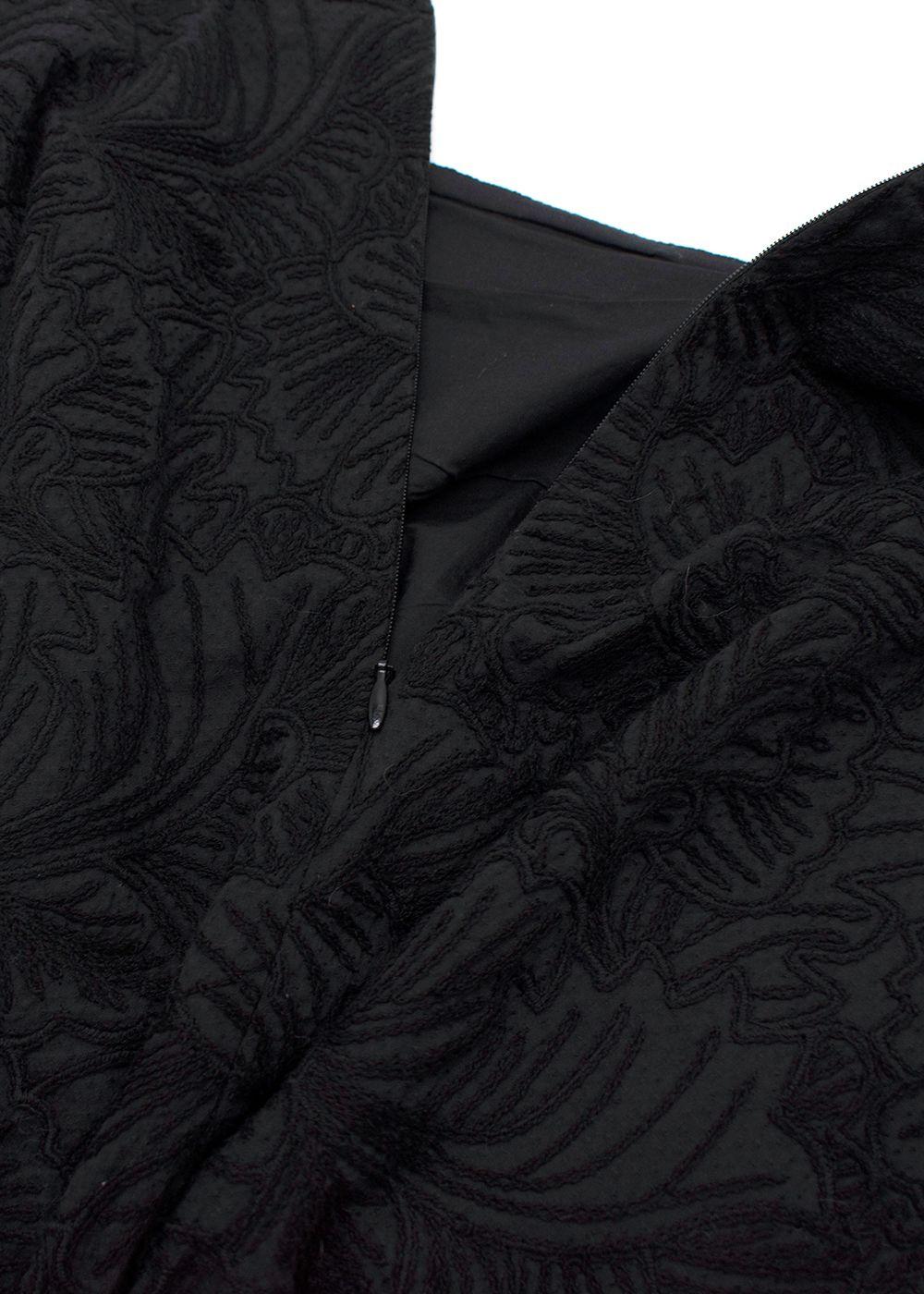 Mara Hoffman Embroidered Black Midi Skirt