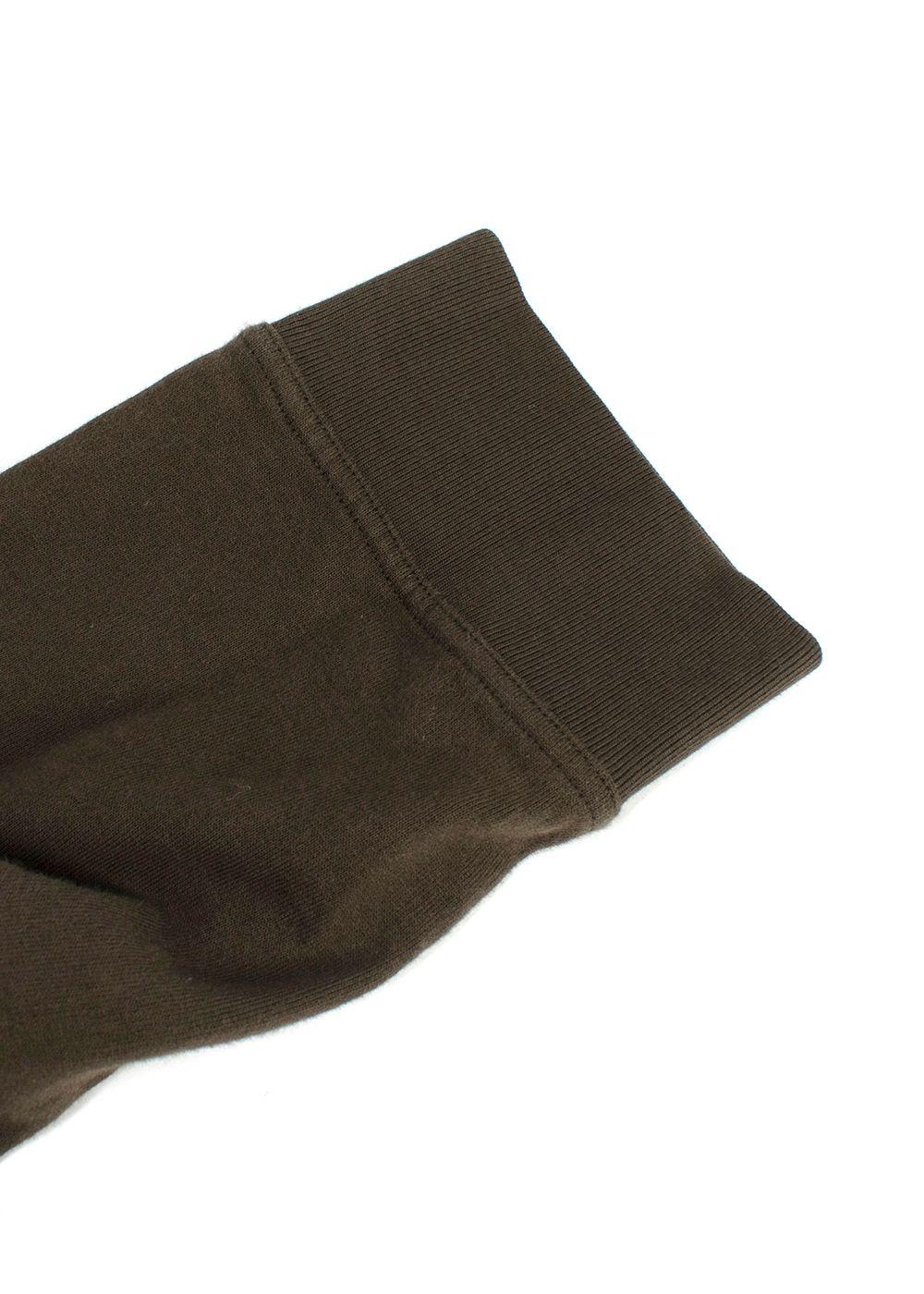 Hermes Brown Crewneck Sweatshirt with Leather Detail