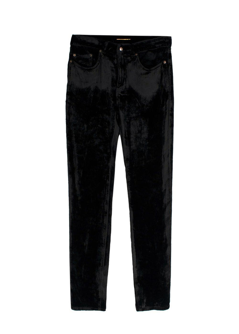 Saint Laurent Black Velvet Trousers