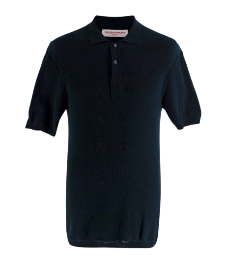 Orlebar Brown Black Short Sleeve Polo