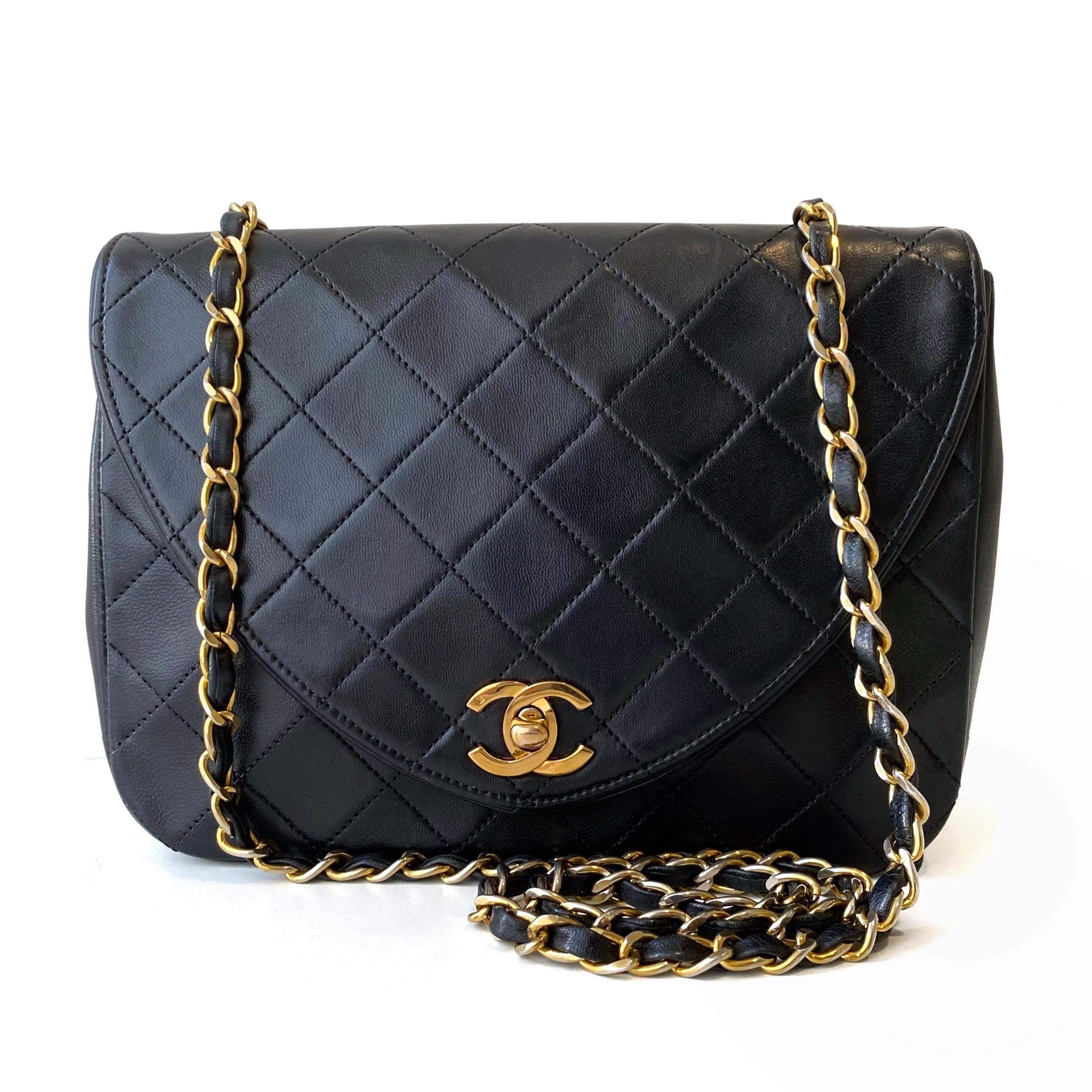 Vintage Lambskin Shoulder Bag with 24kt GPHW