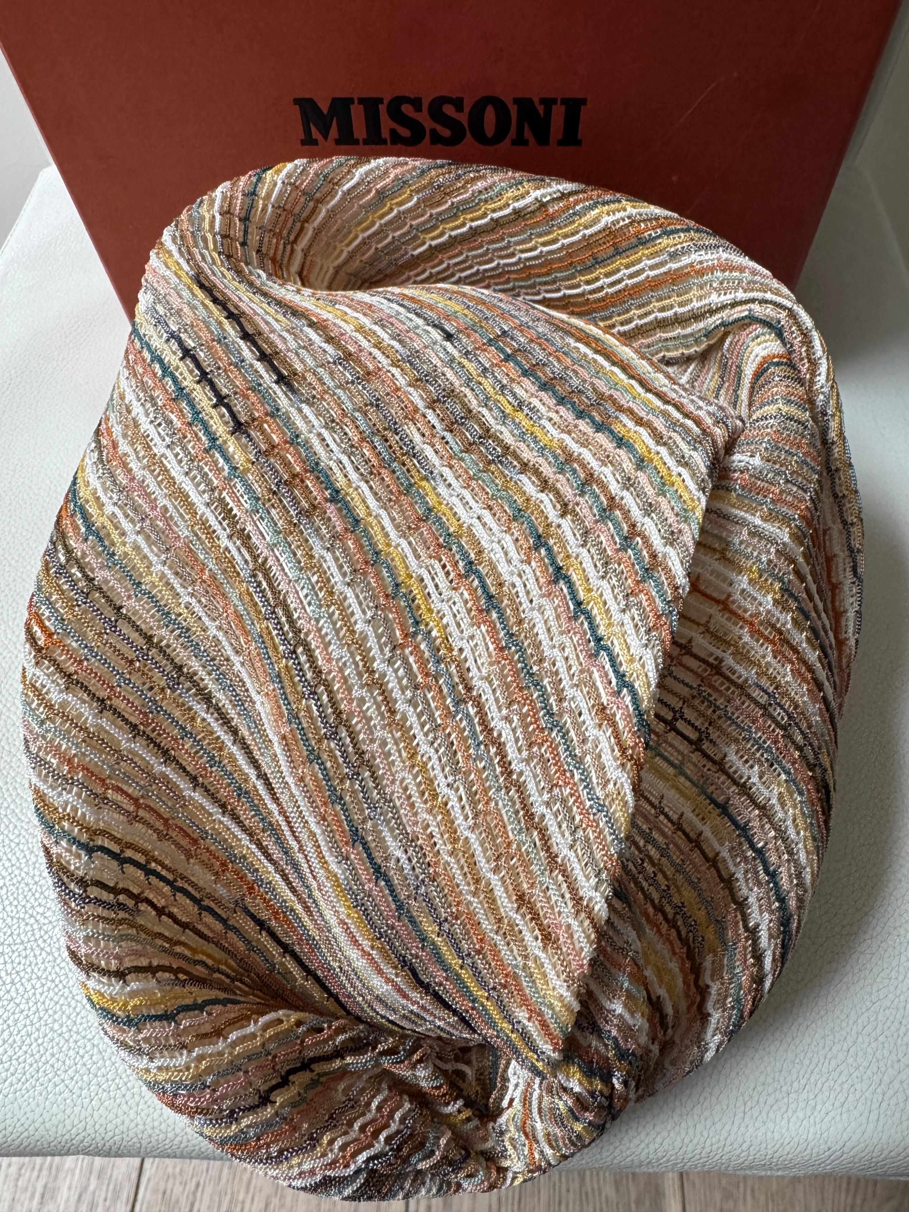 Missoni Beige Straw Turban