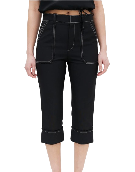Chloe Contrast-stitch Capri Pants