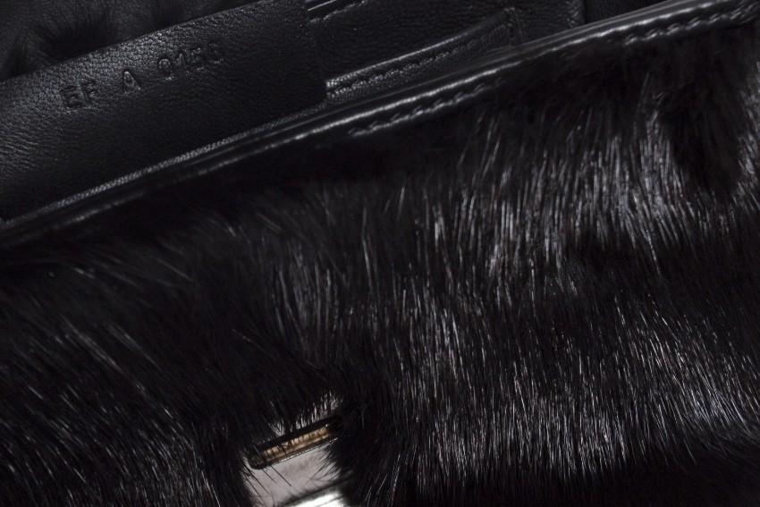 Givenchy Black Mink and leather crossbody bag