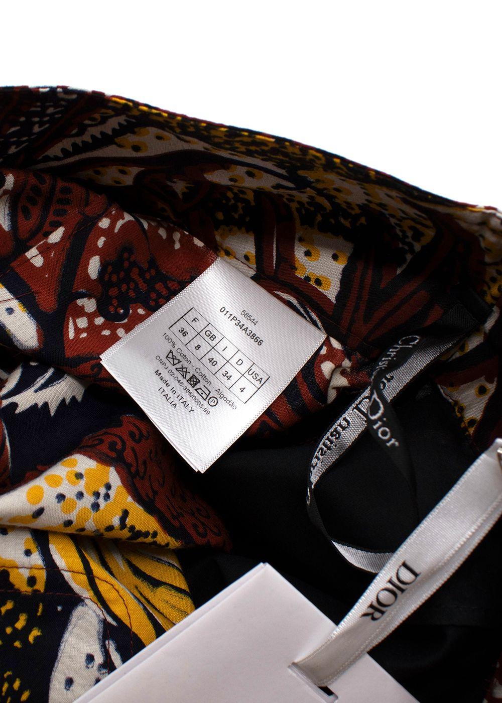 Dior Burgundy and Yellow Aztec Pocket Shorts