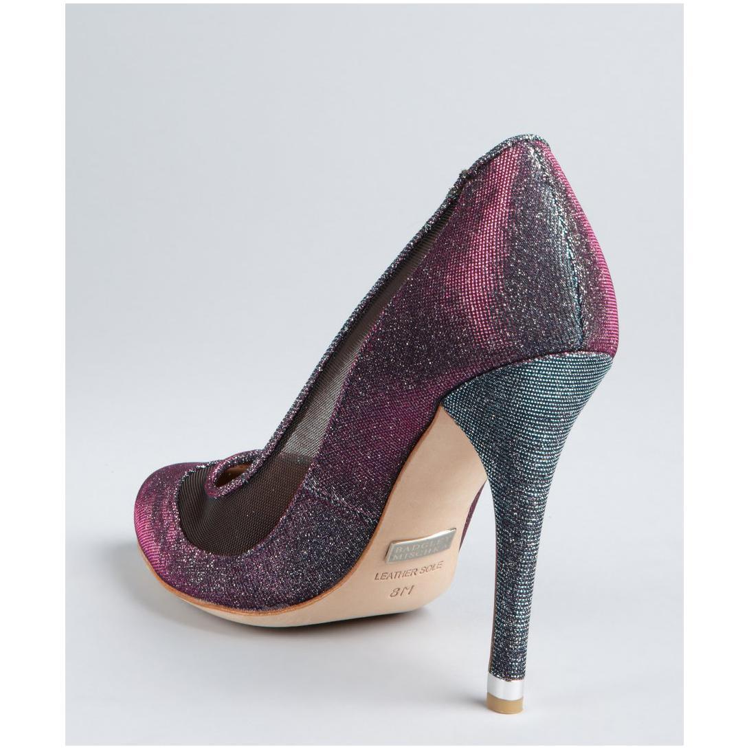 Badgley Mischka Sparkle Mesh Pumps