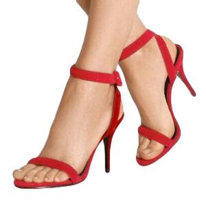 Alexander Wang Antonia Red Suede Sandals