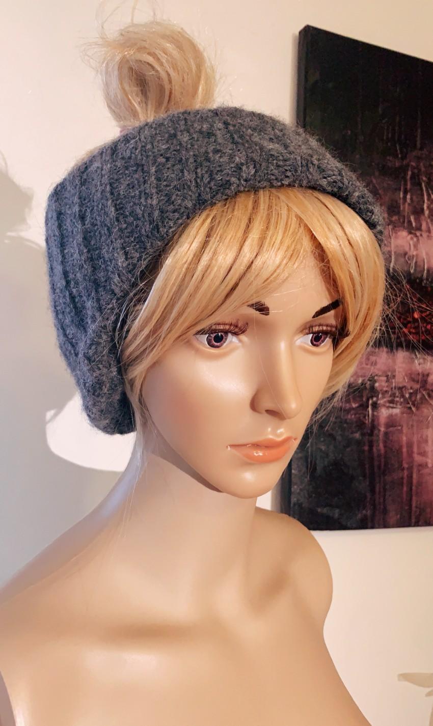 Plan C Charcoal Marl Alpaca-Blend Ribbed Headband