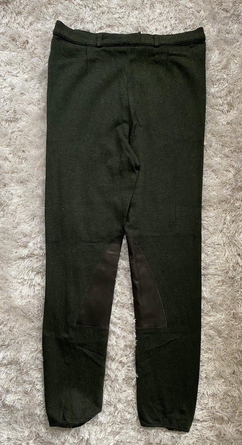 McQ Khaki Leather trimmed Leggings