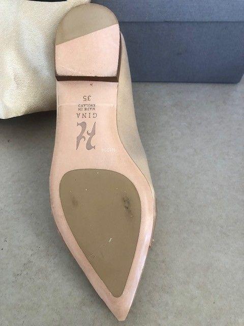 Gina Champagne Gold Satin Mules
