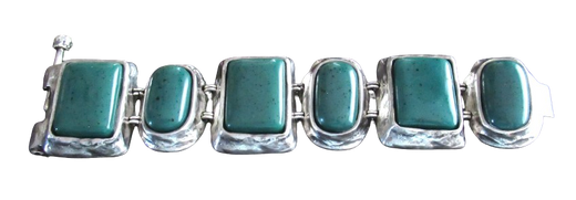 Saint Laurent Vintage  1985 Green Cabochon Bracelet