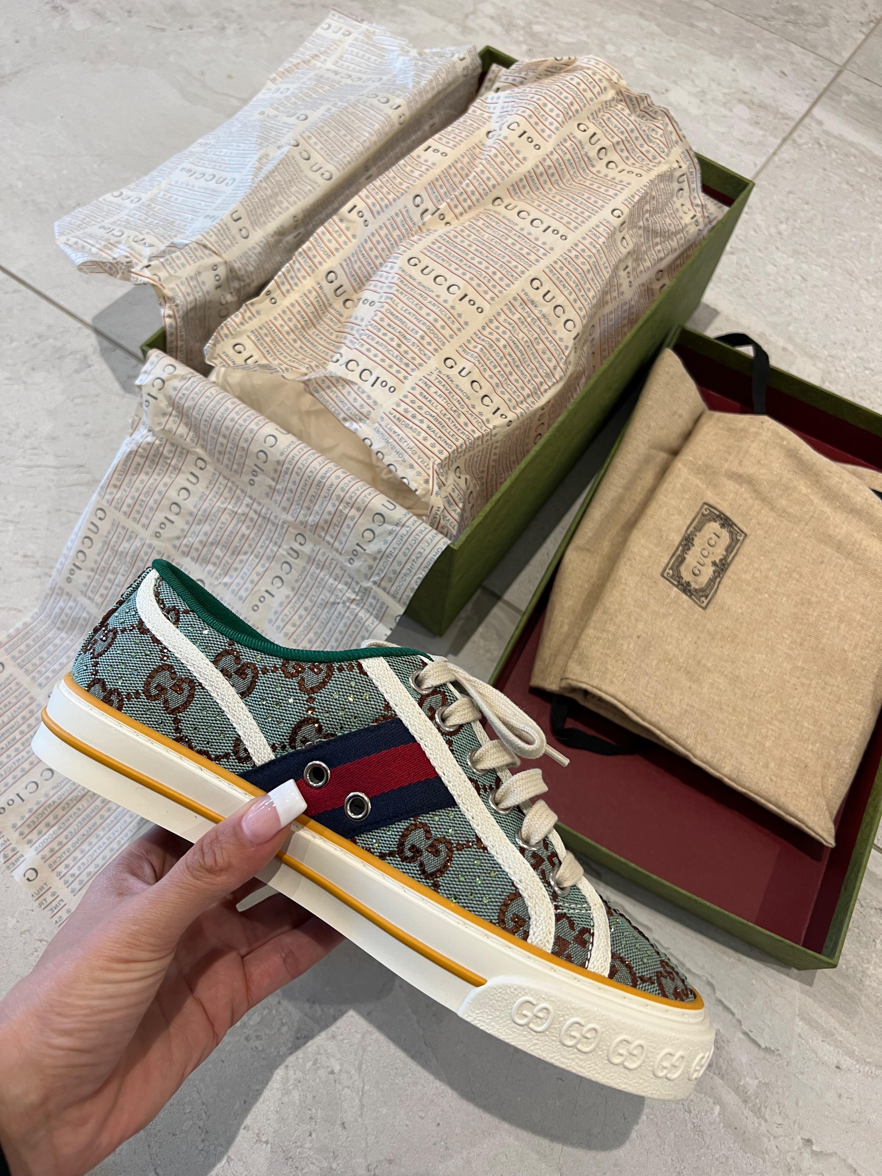 Crystal Embellished GG Sneakers