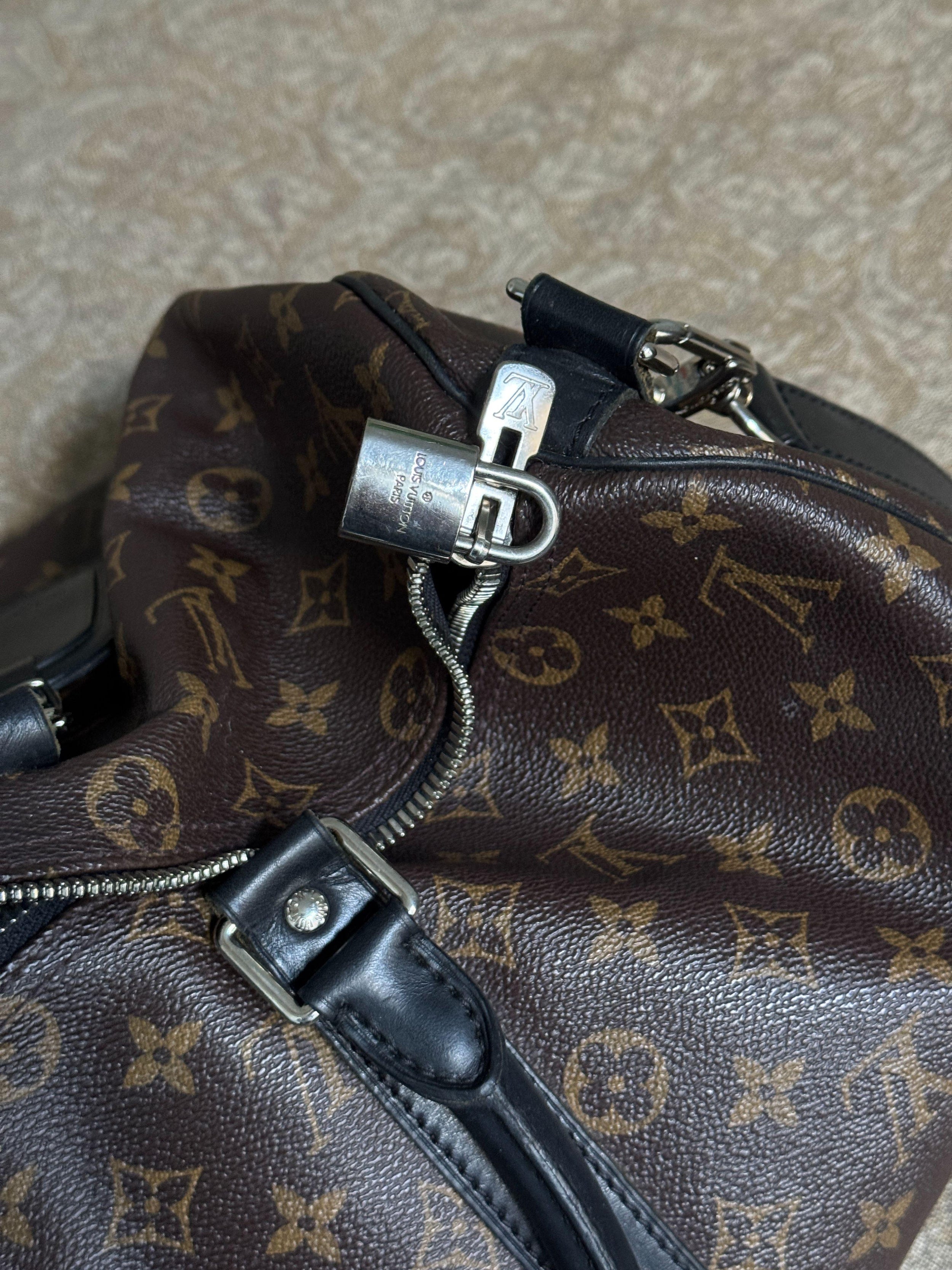 Louis Vuitton Coated Canvas Keepall Bandouliere 45