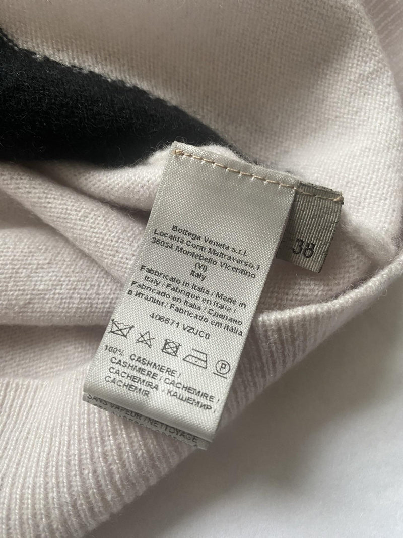 Bottega Veneta Beige/Black Cashmere Jumper