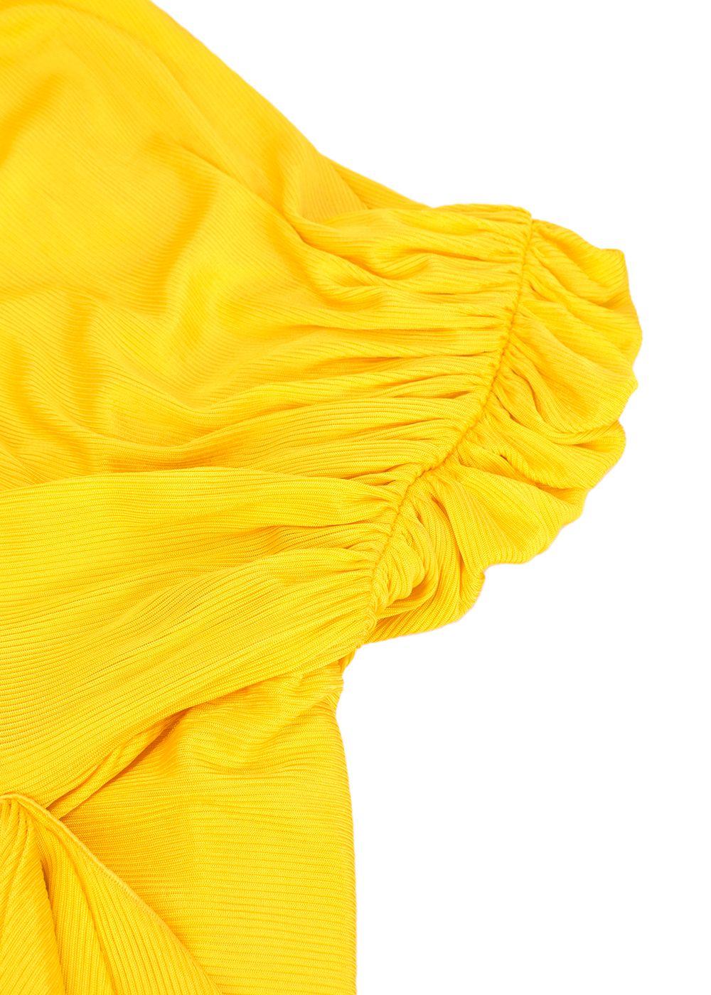 Alexandre Vauthier asymmetric yellow short dress