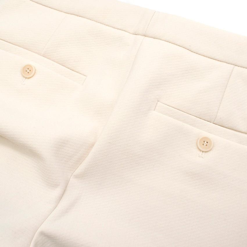 Theory White Slim Fit Cropped Trousers
