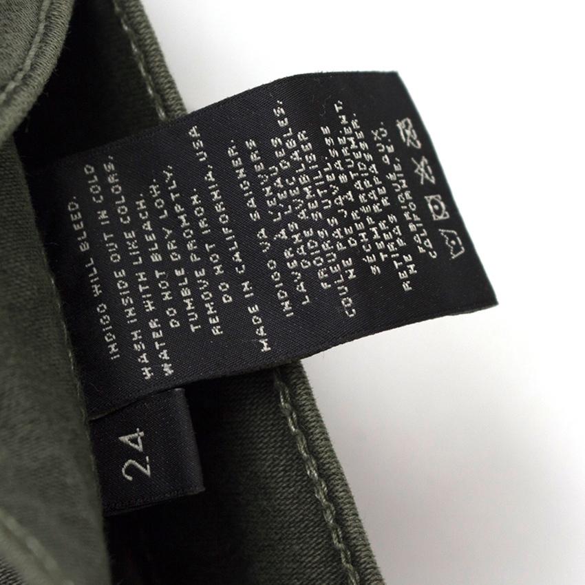 J Brand Khaki Green Roz Moto Skinny Jeans