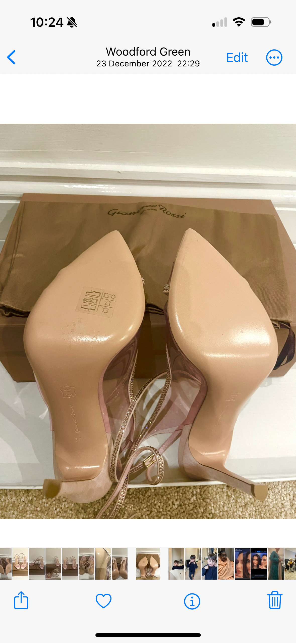 Gianvito Rossi Pink PVC Crystelle Heeled Sandals