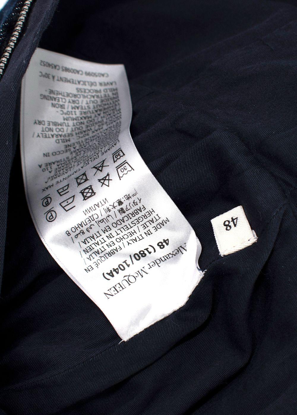 Alexander McQueen Denim Sweetheart Neckline Mini Dress