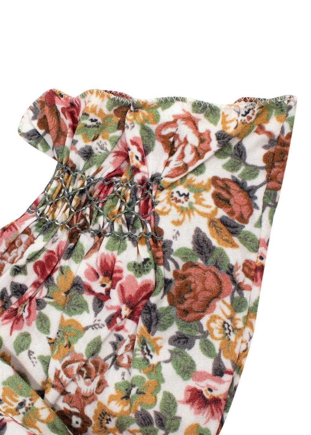 Loretta Caponi Floral High Neck Donatella Blouse