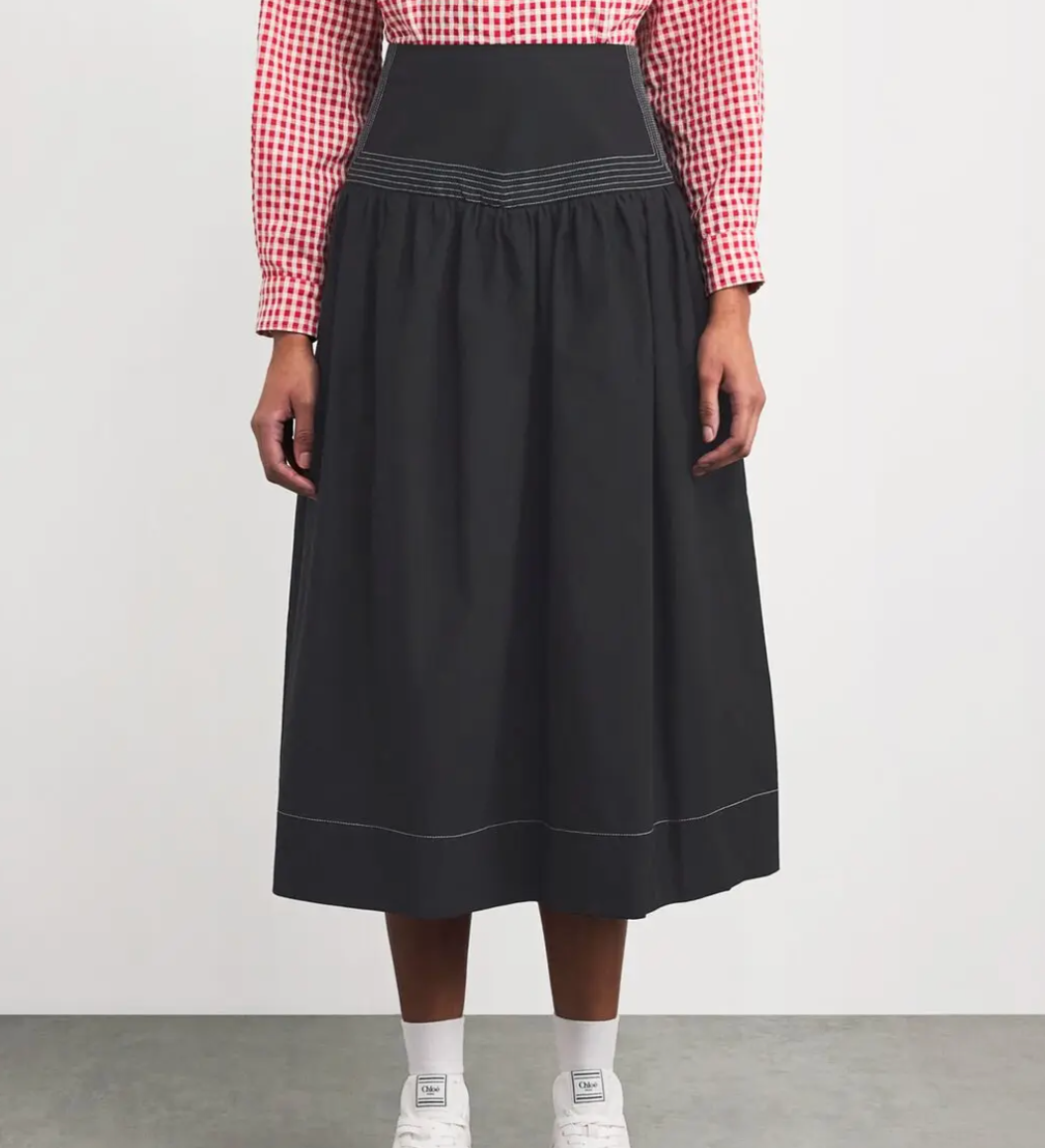 Claudie Pierlot  Flared Midi Skirt