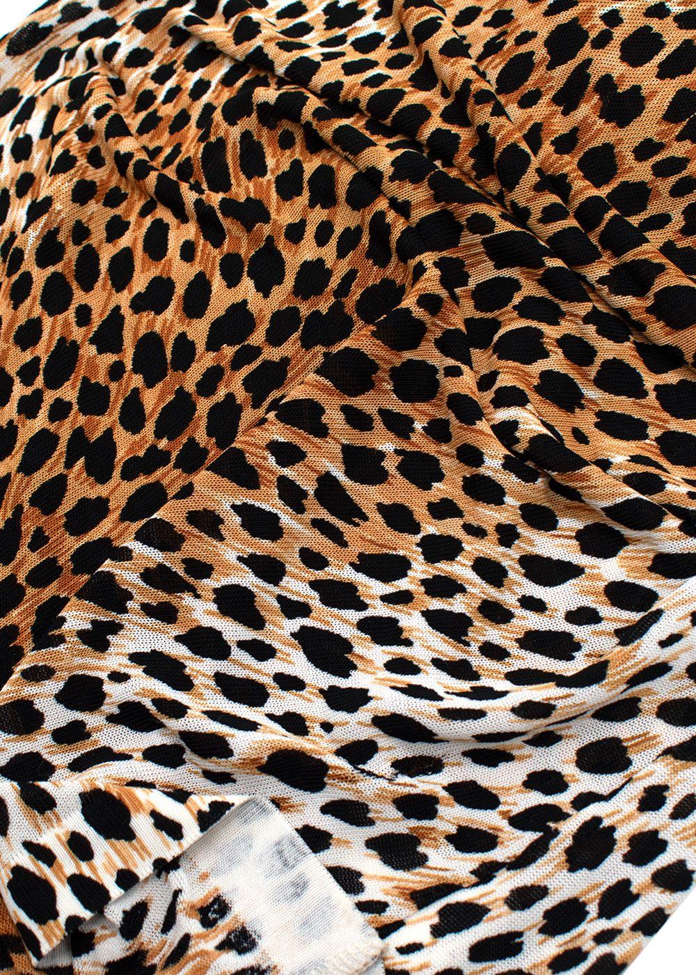 Dolce& Gabbana Leaopard Print Halterneck Top