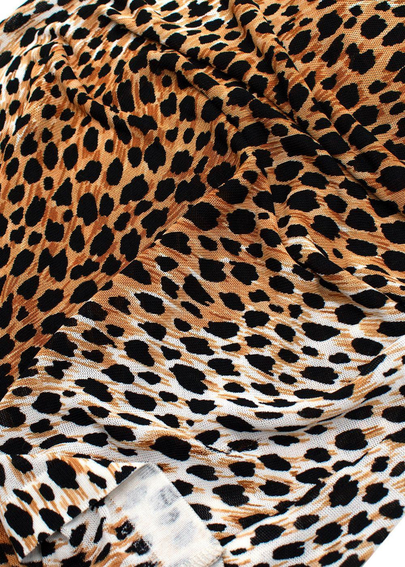 Dolce& Gabbana Leaopard Print Halterneck Top