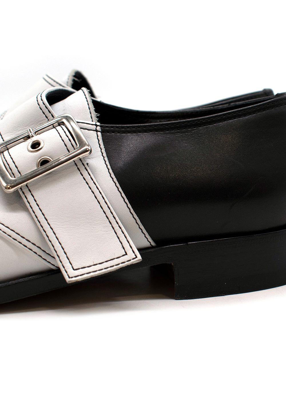 Black & White Buckle Loafers
