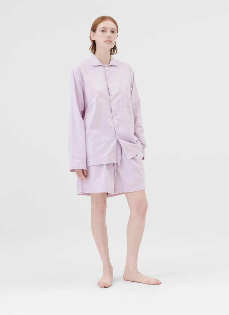 Tekla Lilac Flannel Pyjama Shorts