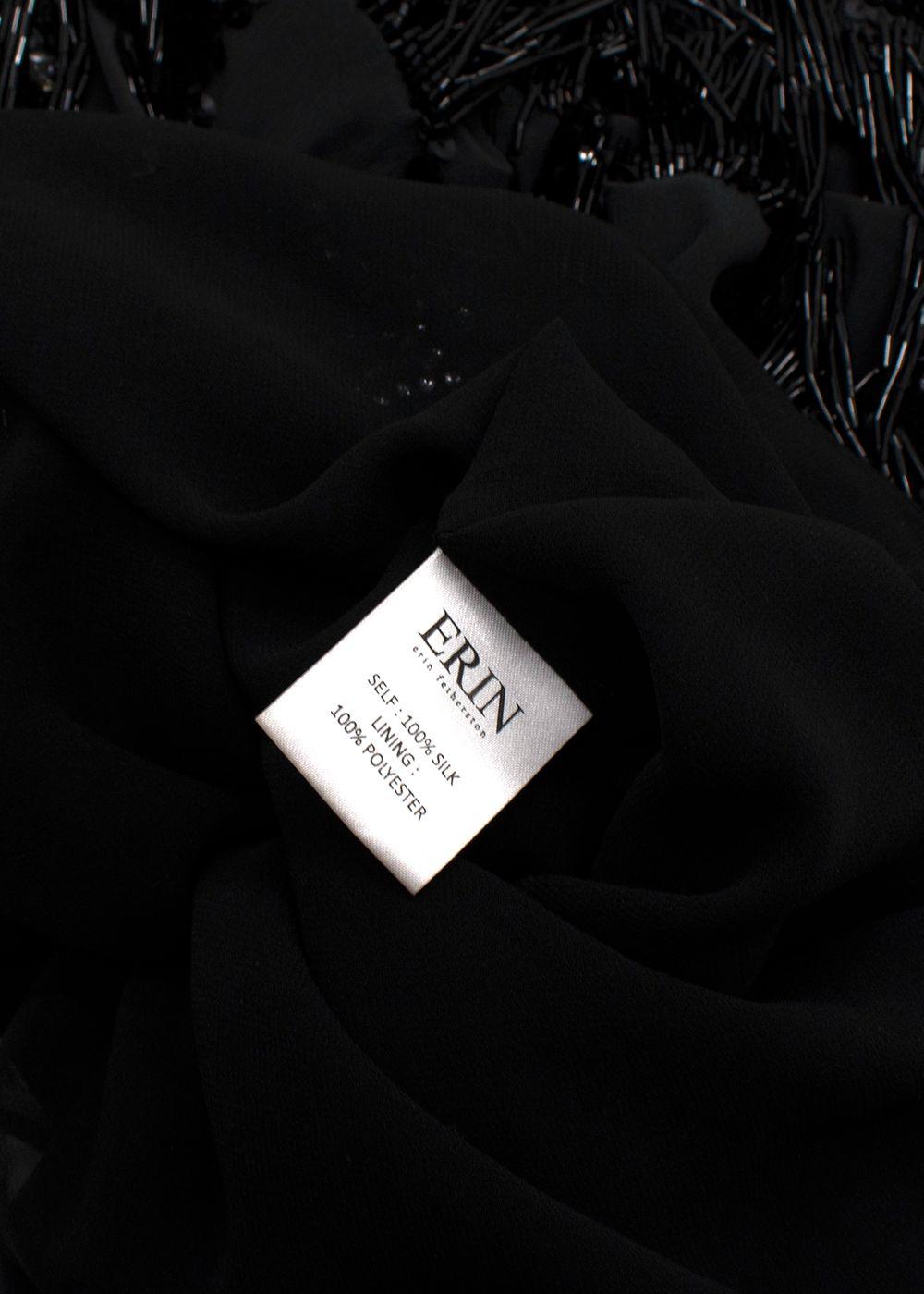 Erin Fetherston Black Beaded Flapper Dress