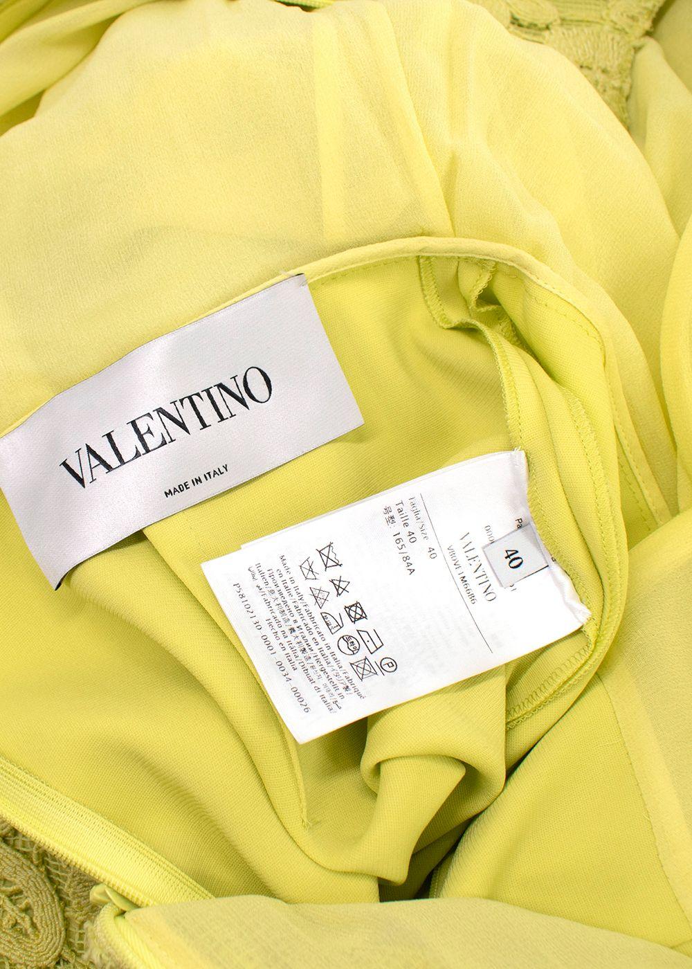 Valentino Flash Green Cordonetto Lace Playsuit