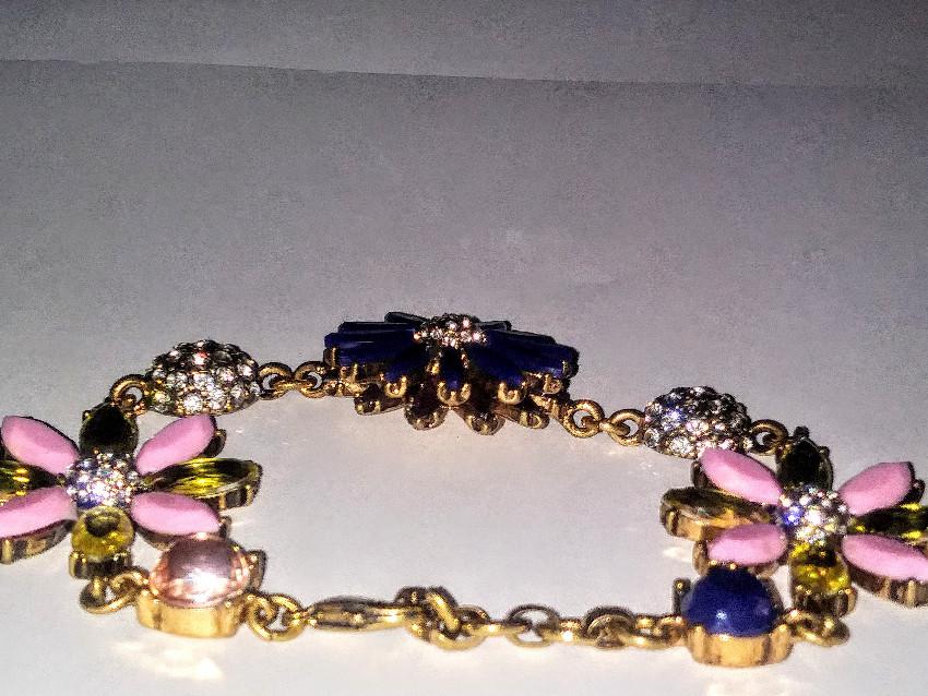 Bespoke Floral Crystal Bracelet