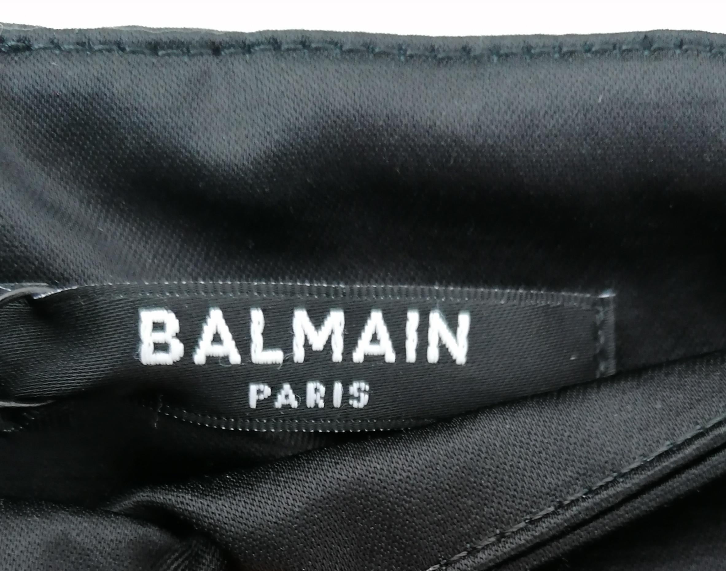 Black cotton blend A-line skirt