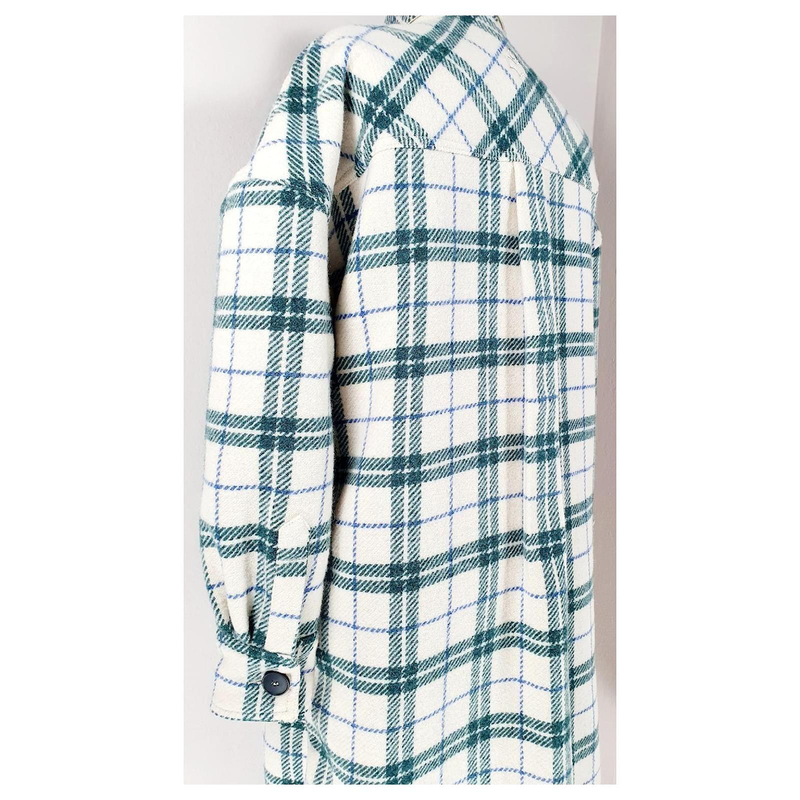 Isabel Marant Etoile Green Tartan Fontia Coat