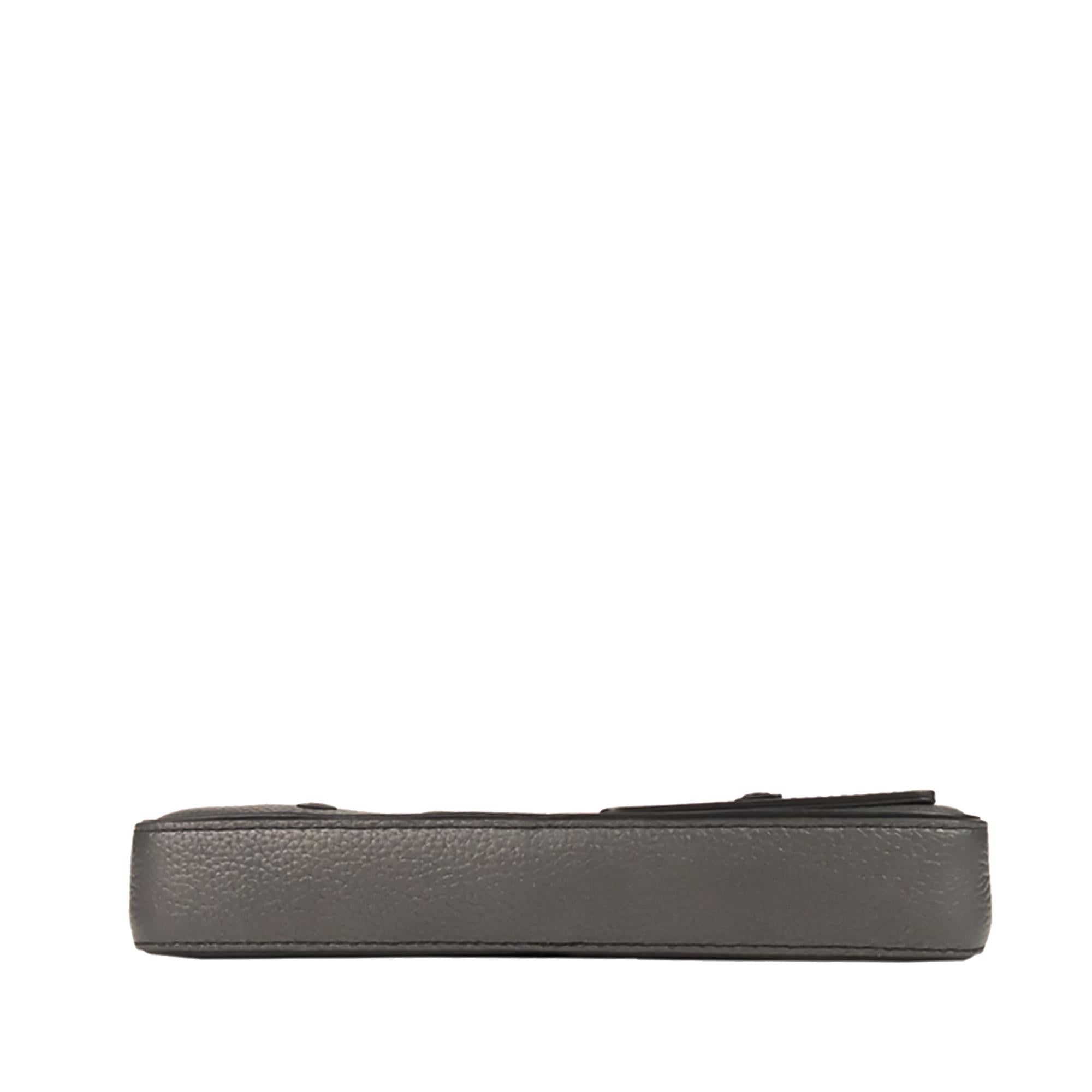 Grey Taurillion Leather Alpha Messenger Bag